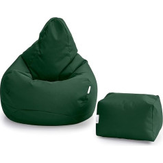 Loft 25 Žaidimų krepšys Bean Bag Lauko žaidimų kėdė vidaus kambariui Lauko vandeniui atsparus ergonomiškas dizainas kūno paramai patvarus ir patogus (žalias)