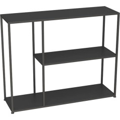Generic Konsolinis staliukas, šoninis staliukas, prieškambario konsolinis staliukas, stačiakampis baro staliukas su metalinėmis lentynomis, prieškambario konsolinis staliukas, 3 pakopų siauras sofos staliukas mažoms erdvėms, daugiafunkcinis