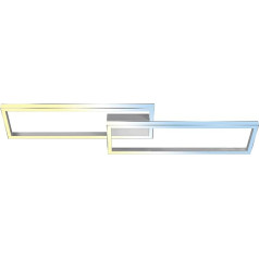 BRILONER - LED lubų šviestuvas, šviesos diodų lubų šviestuvas, šviestuvas, svetainės šviestuvas, miegamojo šviestuvas, reguliuojama spalvų temperatūra, nuotolinio valdymo pultas, naktinė šviesa ir laikmačio funkcija - 1200 x 280 x 80 mm