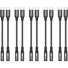 MOSWAG C tipo USB-3,5 mm ausinių lizdo adapteris, USB C garso kabelis, skirtas Samsung Galaxy S23 S22 S21 S20 Ultra S20+A54 /A34/ A53/ A33/Pixel 8/7a/7/6 Pro/iPhone 15/15 Pro Max /15 Plus