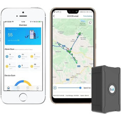 GPS seklys automobiliui, su magnetiniu išmaniuoju GPS siųstuvu, 6000 mAh akumuliatoriumi, atnaujinamas per 10 sekundžių, su privaloma programėlės prenumerata.