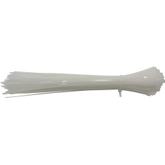 Aventurine Weiße Kabelbinder, 300 mm x 3,6 mm, 100 Stück, 30,5 cm, Premium-Nylon-Kabelbinder, strapazierfähig, Mehrzweck-Kunststoffbinderwickel, sichererer selbstschließender Mechanismus, für Haus,