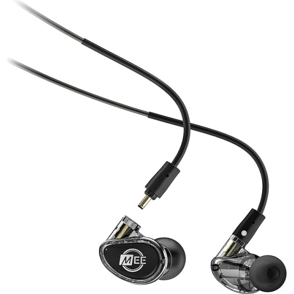 MEE audio - MX3 Pro Hybrid Triple Driver Customizable Noise Isolating Modular In-Ear Musicians In-Ear Monitors with Universal Fit Detachable Cables - Smoke