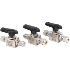 1000/3000 PSI, 1/16 Zoll, 1/8 Zoll, 1/4 Zoll, 3/8 Zoll, 1/2 Zoll, 3/6/8/10/12 mm Kompressionsverschraubung SUS316L Edelstahl Absperrkugelhahn Labrotary (12 mm-1000 psi)