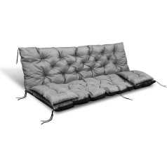 Pilkos spalvos sodo komplektas 100x60x50cm + 2 pagalvėlės 42x42cm