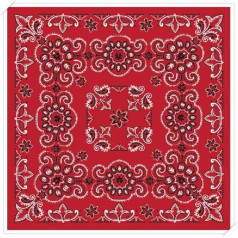 Western Ranch Bandana kaklo šalikas galvos šalikas medvilninis Paisley XL 70 x 70 cm