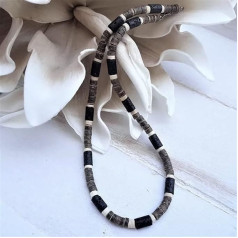 KAYLRE karoliai vyrų Afrikos karoliai mados Afrikos karoliukai papuošalai tendencija banglentininkas karoliai vyrų dovana medinis paplūdimio karoliai moterims (spalva : 1, dydis : 45cm)
