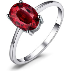JewelryPalace Tikras brangakmenis, granatas, citrinas, peridotas, mėlynasis topazas, ametistas, žiedai, pasjanso sužadėtuvių žiedas, pažadų žiedas, 925 sidabras, moterų papuošalai, rožinis auksas, auksas