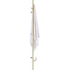 Vonios radiatorius Elektrinis auksinis rankšluosčių radiatorius Elektrinis 1525 x 65 mm prijungiamas radiatorius Šildymas 304 Nerūdijančio plieno rankšluosčių šildytuvas Sieninis rankšluosčių džiovintuvas su 3 kabliukais
