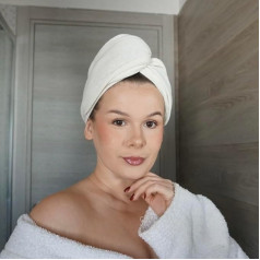 Offtopic 100% šilko plaukų turbanas - apsaugo nuo garbanojimosi - nesausina ir nepažeidžia plaukų - švelniai džiovina plaukus - 100% natūralus šilkas