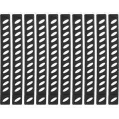 24 Stück Klingenkantenschutz, Messerschutz, 202 x 23,5 x 4,3 mm, Kunststoff-Klingenkantenabdeckungen, Universal-Messerabdeckungen, Messerscheide für Küche, Schwarz