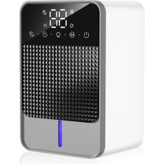 Oro sausintuvas, elektrinis oro sausintuvas, 1,2 l, oro sausintuvas 30 m² namams, vonios kambariui, rūsio oro sausintuvui, su automatiniu išsijungimu ir atitirpimu, spalvota naktinė lemputė