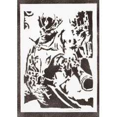 moreno-mata Tikras rankų darbo graffiti kraujas... Gamer Aesthetic Poster & Art Prints The Hunter Poster Rankų darbo dekoratyvinis paveikslas Sienų apdaila Dovanos vyrams ir moterims