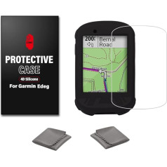Chooee 4D silikoninis dėklas Garmin Edge 830 juodas, raudonas, oranžinis, mėlynas su ekrano apsauga Juodas
