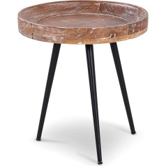 byLIVING AVA/Rund Coffee Table 38 cm Solid Mango Natural Light Brown Metalinis rėmas Skersmuo 38 cm Aukštis 40 cm