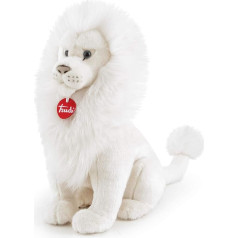 Trudi Leone Bianco Leonardo Leone Mascotte Peluche, Regalo di Natale e Compleanno. | 20 x 41 x 44 cm Taglia L | Animali Esotici Tropicali | Modello 17010