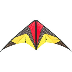 HQ Quickstep II, kaskadinis aitvaras, dviejų linijų, skraidantis aitvaras, aitvaras vaikams ir suaugusiems, nuo 10 metų, 60 x 135 cm, su 20 kp poliesterio virvele 2 x 20 m ant vyniotuvo, 2-5 Beaufort
