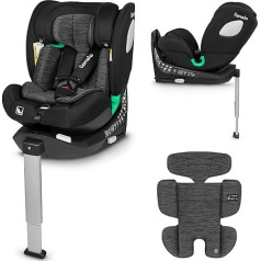 LIONELO BRAAM i-Size vaikiška kėdutė, pasukama 360° kampu, skirta vaikams nuo 0 iki 36 kg, tvirtinama į priekį ir atgal, ISOFIX+ atraminė kojelė, reguliuojamas galvos ir nugaros atlošas, mažinantis įdėklas