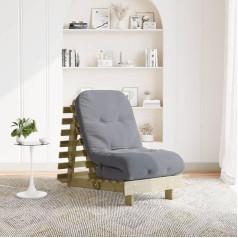 ‎Shgaxin ShGaxin Futon sofa-lova su čiužiniu, 60 x 206 x 11 cm, impregnuota pušies mediena, poilsio sofa, sofos ir sofos, poilsio sofa, sofa svetainei - 846750
