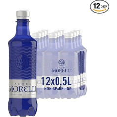 ACQUA MORELLI negazuotas - negazuotas vanduo iš Italijos kalnų vandens - elegantiškas malonumas dėl minimalios mineralizacijos - neprilygstamo grynumo ir puikios kokybės (12 x 0,5 l) PET EW