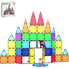 PicassoTiles STEM 63 dalių mokymosi rinkinys su magnetinėmis kaladėlėmis 63 dalys