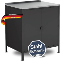 DELUKE® KUMO lauko spintelė Oro sąlygoms atspari plieninė sodo spintelė Balkono spintelė Lauko terasos spintelė Lauko spintelė Universali spintelė Lauko sandėliavimo spintelė Metalinė spintelė