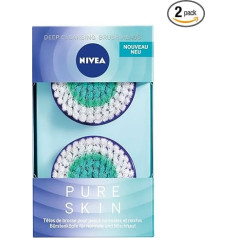 NIVEA PURE SKIN giluminio valymo šepetėlio galvutė elektriniam veido valymo šepetėliui (2 vnt.)