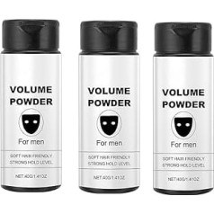 Texturpuder für Männer, Based Texture Powder, Leicht Aufzutragen,Haarstyling-Pulver Mit Textur, Volumen Puder Haare Haarpuder Rein Natürliche Inhaltsstoffe, Starker Halt, für Männer (40g, 3pc)