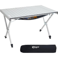PORTAL Stovyklavimo stalas sulankstomas reguliuojamo aukščio sulankstomas stalas Aliuminis 108 x 71 cm Susukamas stovyklavimo stalas Sulankstomas sulankstomas lengvas stalas Piknikas Šalis Sodas Žygiai Kelionės