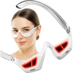 LumiEye Lichttherapie-Massagegerät Brille unter den Augen - Dual-Mode Rot- & Blaulichttherapie mit beruhigender Augenmassage für Müdigkeit, Schwellungen, Augenringe & Faltenreduzierung