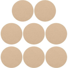 PATIKIL pakuotė 8 6 colių 153 mm skersmens keramikos ratelių be skylučių, 6 mm 1/4 colio storio apvalių keramikos ratelių sistemos moliui lipdyti, keramikos ratelių priedai, rudos spalvos