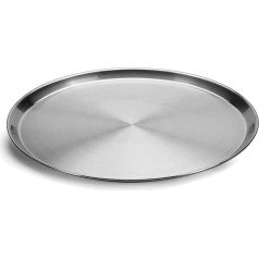DEL - Nerūdijančio plieno serviravimo padėklas - apskritas serviravimo indas / lėkštė - Ø 36 cm