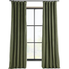 Draperijos VPCH-190622-96 Parašas Hunter Green Blackout Velvet Pole Pocket užuolaidos, 50 x 96
