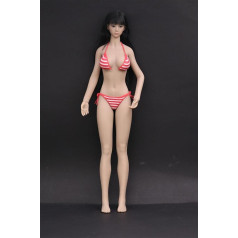OBEST TBLeague 1/6 Wheat Complexion Female Action Figures Comes with Shaped Head and Red Dress (PHMB2019 S35)