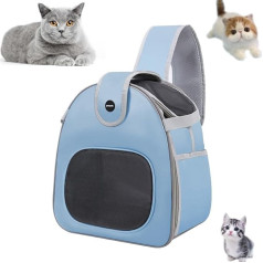 SOLAPOLLO Pet Carrier Crossbody krepšys mažiems naminiams gyvūnams iki 20 svarų Head-Out Sling Bag Puppy Cat Carry Bag for Hiking, Camping or Travel (Blue)