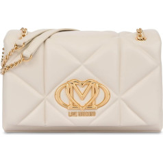 Love Moschino Moteriška dramblio kaulo spalvos rankinė per petį Jc4041pp1mlc0110, dramblio kaulo spalvos