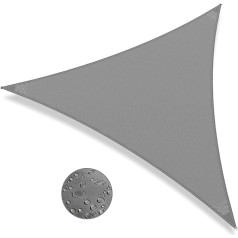 IOAOI trikampė saulės burė, 5 x 5 x 5 m, atspari vandeniui, pavėsio burė, sodo baldakimas, 95 % UV blokas, su nemokama virve lauke, terasoje, kieme, pavėsinėje