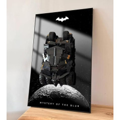 Icuanuty Sieninė lenta Lego Technic DC Batman Batmobile Tumbler 76240, dekoratyviniai paveikslai suaugusiems, sieninė lenta automobilių modeliams, dovanos Lego mėgėjams, dydis: 75 x 45 cm