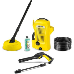 Kärcher K 2 Universal Edition buitinis slėginis plovimo įrenginys, slėgis: maks. 110 barų, Srauto greitis: Svoris: 3,8 kg, aukšto slėgio žarna ir pistoletas, nešvarumų pūstuvo rinkinys