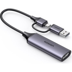 UGREEN vaizdo įrašymo kortelė, 4K HDMI į USB C/A įrašymo kortelė, 1080P vaizdo įrašymo įrenginys žaidimams, įrašymo įrenginys, tiesioginė transliacija, suderinama su 