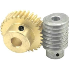 1MOD Stange 18 8 mm Kupferschneckengetriebe Stahlschnecke D18 Untersetzungsverhältnis 20 25 30 30 40 50 60 Zahngetriebe Schneckengetrieberitzel(Worm gear 60t 8mm)