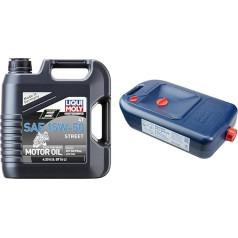 LIQUI MOLY Motorbike 4T 15W-50 Street | 4 L | Motociklų sintezės technologijos variklinė alyva | Prekės Nr.: 1689 & alyvos keitimo kanistras | 1 vnt. | Alyvos keitimo priedai | Prekės Nr.: 7055