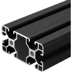 šaltinių žemėlapis T-Nut 4080 Aliuminio ekstruzijos 600mm anoduoto linijinio bėgio profilis 3D spausdintuvo dalims CNC DIY projektams juodas 2vnt