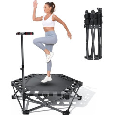 Sulankstomas fitneso batutas Pratimai Rebounder 110 cm Šešiakampis mokymo batutas Octogonales