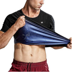 VENI MASEE Vyriški pirties prakaitiniai marškinėliai Lieknėjimo drabužiai Comression Fitness Slimmer Sauna Suits Body Shaper Workout Tank Top Polymer Trainer