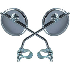 2x dviračių veidrodis derliaus galinis veidrodis 75 mm chromo apvalus vairo skersmuo 22 mm kairės dešinės kelio dviratis pasirinktinis MTB