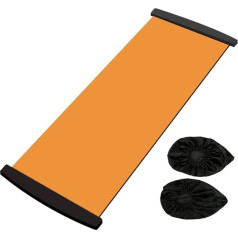 Exqufood Jogos sporto fitneso stumdomas kilimėlis Core Sliding Plate Pratimai Kojų vaikščiojimo treniruočių lenta Sporto salės įranga Oranžinė 180cm