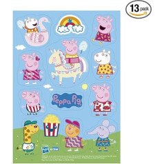 Dekozauber24 13 Peppa Pig Valgomieji keksiukų viršūnėlės Vaflinis popierius Torto dekoracijos Vaikų gimtadienio torto dekoracijos Peppa Pig