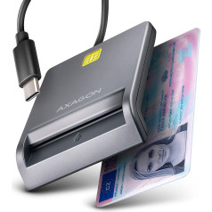 Axagon Cre-sm3tc ID kortelių skaitytuvas usb-c, 1,2 m ilgio laidas