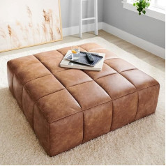 ‎Forestalk Modulinės sekcinės sofos sėdynės, minkšta šiuolaikinė viengulė sofa be rankų - lankstūs moduliniai deriniai Rudos odos sofos sofa gyvenamajam kambariui miegamajam Nemokamas derinys